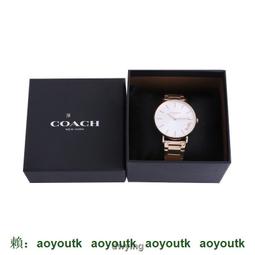 COACH 手錶 腕錶 條紋真皮錶帶 黑 全新 正品 twemall 歷史價格詳細信息