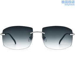 【新款】新款時尚潮流無框太陽鏡大框切邊個性網紅墨鏡粉色沙灘眼鏡 歷史價格詳細信息