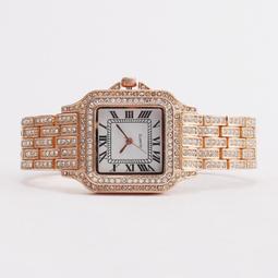 出口爆款時尚鑲鉆羅馬紋滿鉆釹士手表釹表石英表水鉆釹款腕表 歷史價格詳細信息