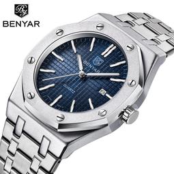 BENYAR 豪華男士石英手錶防水不銹鋼運動手錶 BY-5156 歷史價格詳細信息