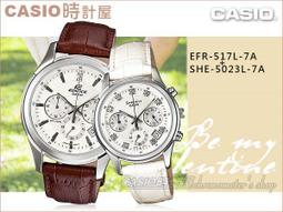 CASIO 時計屋 SHE-3806GL-9A SHEEN 氣質三眼女錶 皮革錶帶 防水50米 全新 SHE-3806 歷史價格詳細信息