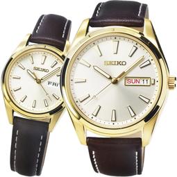 【柒號本舖】SEIKO精工時尚鋼帶對錶-金 / SUR404P1 SUR412P1 歷史價格詳細信息