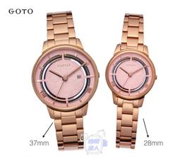 [時間達人] GOTO X 卡娜赫拉的小動物 兔兔 P助 星空系列-33mm-玫白 皮革帶 藍寶石水晶鏡面 羅馬 日期 歷史價格詳細信息