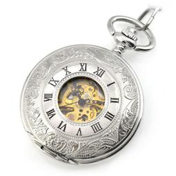 懷錶 機械懷錶 復古經典雙開蓋手動機械懷錶 透蓋放大鏡羅馬字面 男女錶D 歷史價格詳細信息