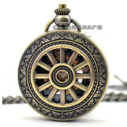 品牌懷表 古銅色懷舊復古懷表男女士機械懷表透底影視鏈子表 歷史價格詳細信息