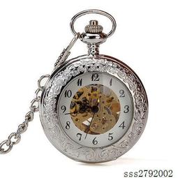 【DS】機械懷錶復古翻蓋男女機械懷錶學生懷舊雕花項鍊表發條掛表cp 歷史價格詳細信息