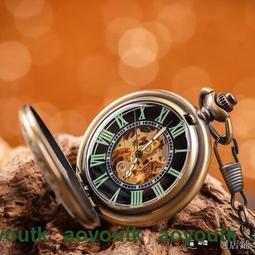 新款創意復古鏤空機械懷表男女生羅馬數字個性禮品項鏈懷表科技感 歷史價格詳細信息
