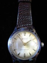 BENRUS 瑞士/14K稀有面盤/ 50年代珍藏錶 品相極美 歷史價格詳細信息