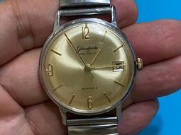 德國GLASHUTTE自動男古董表，表徑35不含把頭，以前曾送保養，現走時跳曆正常。  後蓋緊，没工具打不開，没有機芯相 歷史價格詳細信息
