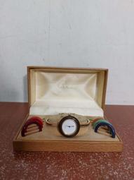 瑞士製 Gucci 2000L 羅馬數字 織帶配色 18K鍍金 古著 腕錶 手錶 歷史價格詳細信息