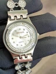 WEIQIN 威琴  真皮厚錶帶 生活防水 可正常使用 珍珠母貝錶盤  女石英錶 手圍16.5公分 歷史價格詳細信息