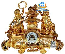 歐式鍍銅時鐘擺件辦公桌臺燈擺設裝飾品酒店家居室內客廳計時用鐘 歷史價格詳細信息