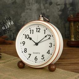 復古小臺鐘鬧鐘錶床頭鬧鈴靜音老式輕奢美式風格家用桌面擺件時鐘 歷史價格詳細信息