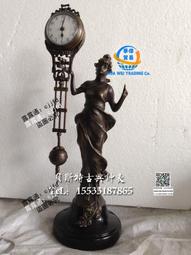 搖擺鐘 仿古機械純銅 擺鐘 古典鐘錶 西洋人物做舊鐘 把玩趣味鐘 歷史價格詳細信息