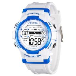 【 幸福媽咪 】 JAGA捷卡 公司貨 防水多功能運動電子錶 M969-AE(黑藍) 歷史價格詳細信息