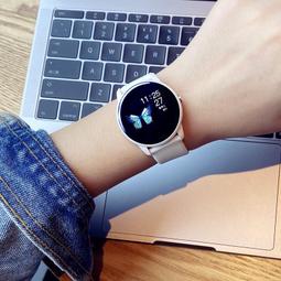 觸屏智能手表女簡約氣質學生多功能運動手環測心率黑科技電子表男 歷史價格詳細信息