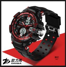 歐力馬機械錶 機器錶 手錶 夜光功能 碼錶 兒童錶 運動手錶 流行錶 防水 腕錶(紅色) 歷史價格詳細信息