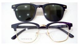 【angel精品眼鏡】文青眉框款_簡約素型偏光兩用金屬_超加寬_時尚鏡架 2176 *黑~詳看關於我~套鏡.磁吸式夾片 歷史價格詳細信息