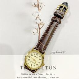 【CASIO 卡西歐】LTP-V001GL復古時尚典雅簡約數字刻度 壓紋皮革手錶 歷史價格詳細信息