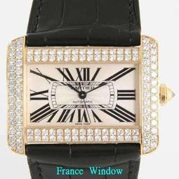 法國櫥窗卡地亞cartier瑞士原裝正品女士手表方表鑽石等級d-if 歷史價格詳細信息