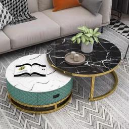 （免運）北歐茶幾電視櫃組合客廳家用小戶型簡約現代橢圓形茶幾桌輕奢桌子 歷史價格詳細信息