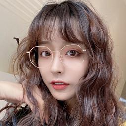 鏡 女學生韓版護目防藍光防輻射女款網紅大圓臉黑框顏神器 歷史價格詳細信息