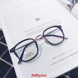 無度數眼鏡 防藍光 復古素顏鏡框女圓臉大臉茶色黑框粗框架款 顯臉小嬄 歷史價格詳細信息