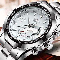 48h出貨丶winner男士全自動機械錶簡約日曆大錶盤機械手錶 歷史價格詳細信息