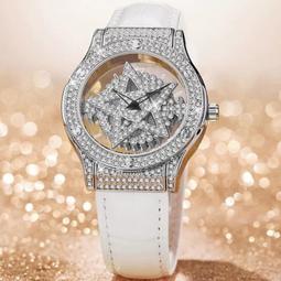 48h出貨丶時來運轉五芒星手錶女款鑲鑽防水滿天星女士輕奢小眾女表 歷史價格詳細信息