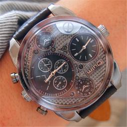 48h出貨丶oulm男表 男士進口石英軍表 歐鐳皮帶品牌運動手錶 微商 歷史價格詳細信息