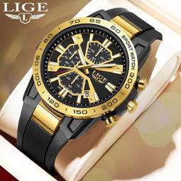 48h出貨丶lige/時尚稜形手錶男款學生防水夜光日曆高級感石英腕錶 歷史價格詳細信息