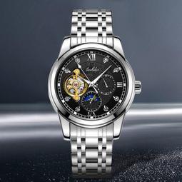 48h出貨丶陀飛輪手錶全自動鏤空機械錶 鋼帶夜光防水手錶男 男士手錶商務風 歷史價格詳細信息