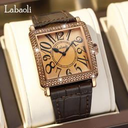 48h出貨丶拉寶麗女表大方咖個性霸氣大錶盤復古時尚鑲鑽皮帶防水石英表 價格比較,價格查詢,歷史價格詳細信息