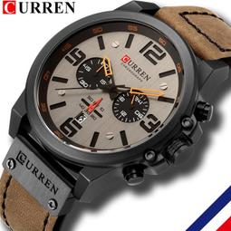 Curren/卡瑞恩8379男士手錶 防水石英皮帶表 商務男表 日曆手錶 歷史價格詳細信息
