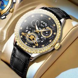 48h出貨丶浪家商務運動名匠手錶全自動機械日月星辰系列女款精鋼皮帶手錶男 歷史價格詳細信息