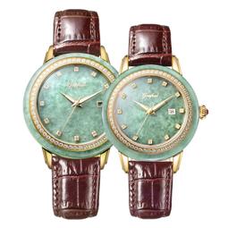 48h出貨丶gezfeel和田青玉情侶全自動機械錶 玉石手錶 歷史價格詳細信息