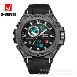 48h出貨丶男士手錶防水夜光雙日曆韓版石英腕錶一件 歷史價格詳細信息