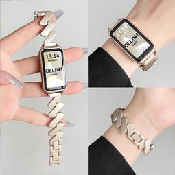 48h出貨丶適用手環9/8/7nfc版錶帶金屬波浪紋手鍊手環6pro腕帶男女 歷史價格詳細信息