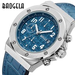 BAOGELA外貿新款迪通拿硅膠帶手錶男三眼六針防水商務休閑-二丁目商店 歷史價格詳細信息