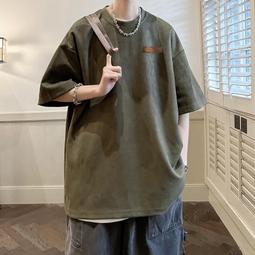 重磅t恤美式復古短袖t恤男夏季ins風潮流百搭大尺碼oversize寬鬆上衣男純棉T恤（滿599免運） 歷史價格詳細信息