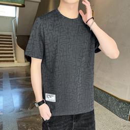 男士短袖T恤 夏季新款 現貨 撞色条纹上衣 男士短袖上衣 青少年圓領套頭上衣 寬鬆休閒 韓版潮流 休闲男上衣 短袖T恤-MINTS名仕男裝 歷史價格詳細信息