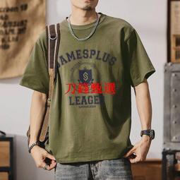 純棉短袖T恤男夏季字母印花T恤休閑t恤寬松短踢五分袖上衣 歷史價格詳細信息