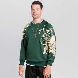 國潮原創中國風善惡印花拼色速干短袖T恤男女寬松ins短褲套裝衣服#皇運 歷史價格詳細信息