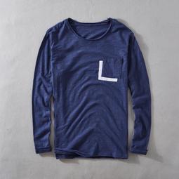 長袖T恤男士打底衫圓領純色修身中青運動上衣服春秋季簡約大碼T男衣服上衣T恤男裝休閒服裝-正正男裝 歷史價格詳細信息