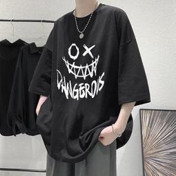 男生短袖上衣 休閒T恤 男生短T 印花T恤 短T男 T恤男 圓領T恤 情侶短T 學院風 潮牌 男生衣著（IGA4）-潮流e線 歷史價格詳細信息