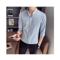 台灣現貨七分袖雪紡襯衫女式大碼夏季短版上衣V領木耳邊襯衫時尚減齡OL打底衫大尺碼雪紡上衣 M-4XL 歷史價格詳細信息