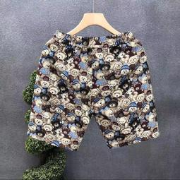 小熊潮牌短褲男2022新款夏季薄款五分潮牌七分寬松潮ins外穿褲子 歷史價格詳細信息