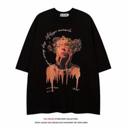 台灣現貨Style&amp;Up　美式 嘻哈 復古 潮牌 夏季 短袖 T恤 男寬鬆 潮流ins 休閒半袖 圓領體恤 上衣over 歷史價格詳細信息