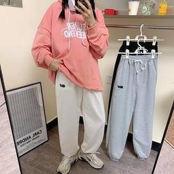 台灣現貨顯瘦運動褲女寬鬆束腳跑步長褲收口健身褲子休閒褲高腰瑜伽褲時尚排汗 歷史價格詳細信息