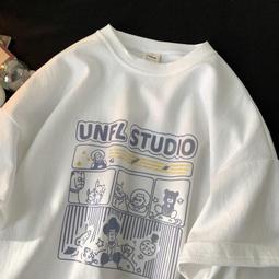 台灣現貨夏季短袖 T 卹女士圓領中長卡通字母學生韓版上衣大碼 4XL 歷史價格詳細信息